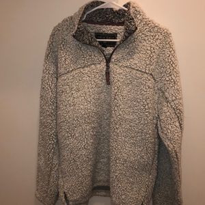 Grey quarter zip TRUE GRIT pullover